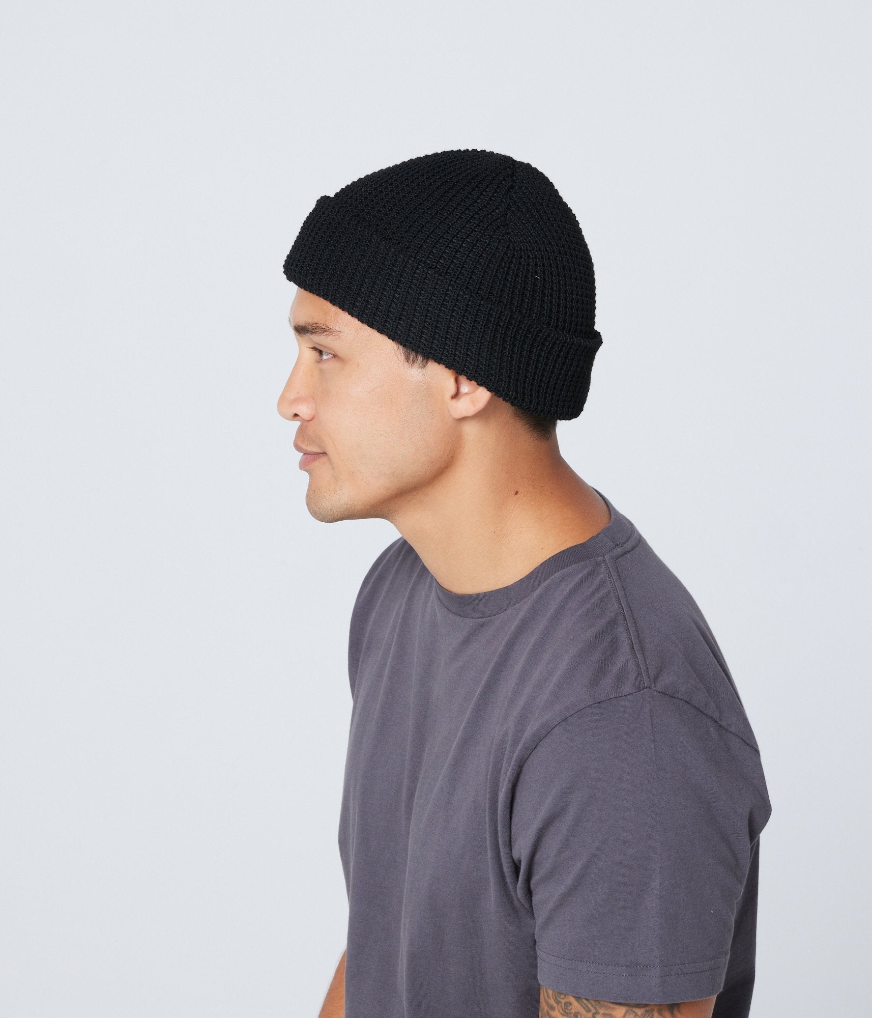 Recycled Waffle-Knit Beanie